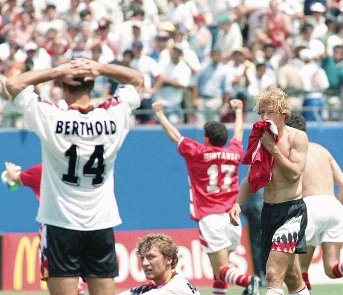 Germania sconfitta: la disperazione di Berthold e Klinsmann (Ap)